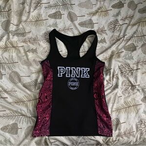 PINK Victoria's Secret Black and Pink Tank Top